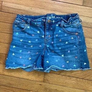 Cat & Jack Jean shorts with hearts size XL